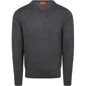 Suitable Merino Pullover V-Hals Anthrazit