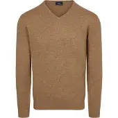 Steppin' Out Pullover V-Ausschnitt Merinowolle Praline