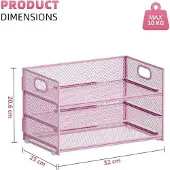 OEM Rosafarbenes 3-Lagen-Büro-Organizer-Set