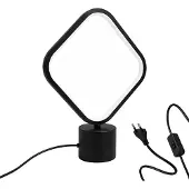 Toolight Nachttischlampe mit LED, Modell Lhj124-t, Schwarz