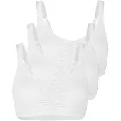 Like it Soft-BH "3er Pack Soft BH Olivia", Damen, Gr. L, N-Gr, weiß, Obermaterial: 92% Polyamid PA. 8% Elasthan EL., BHs Soft-BH