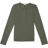 DUER Ribbed Pima Long Sleeve Henley kelp (G02) L