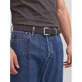 Jack & Jones Stretchgürtel "JACSPRING WOVEN BELT NOOS" Materialmix, mit echtem Leder