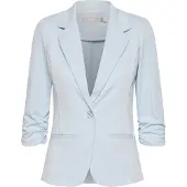 Fransa Blusenblazer "Damen Blazer FRZABLAZER", Damen, Gr. L, blau (cashmere blau), Obermaterial: 74% Polyester PES. 22% Viskose CV. 4% Elasthan EL., Blazer Blusenblazer