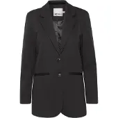 Ichi Blusenblazer "Damen Blazer IHKATE", Damen, Gr. L, schwarz, Obermaterial: 74% Polyester PES. 22% Viskose CV. 4% Elasthan EL., Blazer Blusenblazer
