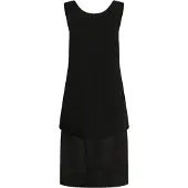 Soaked in luxury Midikleid "Damen Kleid SLDimitra", Damen, Gr. M, N-Gr, schwarz, Obermaterial: 78% Polyester PES. 18% Viskose CV. 4% Elasthan EL., Kleider Midikleid