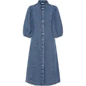 B.young Jeanskleid "Damen Denimkleid BYKAPUCA", Damen, Gr. 36, N-Gr, blau (mid blau denim), Obermaterial: 100% Baumwolle CO., Kleider Jeanskleid