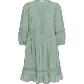 Kaffe Midikleid "Damen Kleid KAcarrie", Damen, Gr. 38, N-Gr, grün (jadeite), Obermaterial: 88% Viskose CV. 12% Polyamid PA., Kleider Midikleid