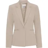 Ichi Blusenblazer "Damen Blazer IHLEXI", Damen, Gr. 38, orange (bleached apricot), Obermaterial: 90% Polyester PES. 10% Elasthan EL., Blazer Blusenblazer