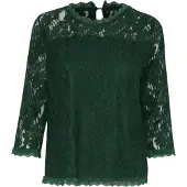 Cream Kurzarmbluse "Damen Bluse kurzarm CRKit", Damen, Gr. XXL, grün (sea moss), Obermaterial: 60% Nylon NY. 40% Baumwolle CO., Blusen Kurzarmbluse