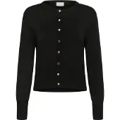Kaffe Strickjacke "Damen Strickjacke KAlizza", Damen, Gr. XXL, schwarz (schwarz deep), Obermaterial: 80% Viskose LENZING LenzingCV. 20% Nylon NY., Strickjacken Strickjacke