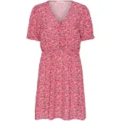 Cream Midikleid "Damen Kleid CRTiah", Damen, Gr. 34, N-Gr, pink (bright pink small flowers), Obermaterial: 100% Viskose CV., Kleider Midikleid