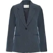 B.young Blusenblazer "Damen Blazer BYDANTA", Damen, Gr. 40, blau (navy blazer melange), Obermaterial: 78% Polyester PES. 18% Viskose CV. 4% Elasthan EL., Blazer Blusenblazer