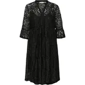 Cream Midikleid "Damen Kleid CRTiley", Damen, Gr. 36, N-Gr, schwarz (pitch schwarz), Obermaterial: 60% Baumwolle CO. 40% Polyamid PA., Kleider Midikleid