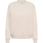 Kaffe Sweatshirt "Damen Sweatshirt KAmelody", Damen, Gr. S, beige (feather gray melange), Obermaterial: 70% Baumwolle CO. 30% Polyester PES., Sweatshirts Sweatshirt
