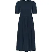Kaffe Midikleid "Damen Kleid KAbethany", Damen, Gr. 44, N-Gr, blau (midnight marine), Obermaterial: 100% Baumwolle CO., Kleider Midikleid