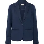Fransa Blusenblazer "Damen Blazer FRBLAZER", Damen, Gr. L, blau ((noos) schwarz peacoat), Obermaterial: 74% Polyester PES. 21% Viskose CV. 5% Elasthan EL., Blazer Blusenblazer