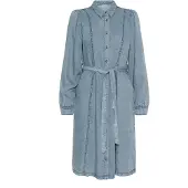 Cream Midikleid "Damen Kleid CREllie", Damen, Gr. 36, N-Gr, blau (seattle mid blu denim), Obermaterial: 100% Lyocell CLY., Kleider Midikleid