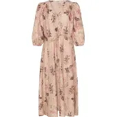Fransa Midikleid "Damen Fest FRSERENA", Damen, Gr. M, N-Gr, beige (serena floral pumicestone), Obermaterial: 85% Viskose CV. 15% Nylon NY., Kleider Midikleid