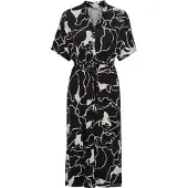 Fransa Jerseykleid "Damen Jerseykleid FRFEDOT", Damen, Gr. M, N-Gr, schwarz (schwarz mix), Obermaterial: 95% Viskose CV. 5% Elasthan EL., Kleider Jerseykleid
