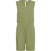 Kaffe Jumpsuit "Damen Overall KAmilia", Damen, Gr. 34, N-Gr, grün (oil grün), Obermaterial: 70% Viskose CV. 30% Leinen LI., Overalls Jumpsuit