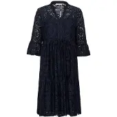 Cream Midikleid "Damen Kleid CRTiley", Damen, Gr. 34, N-Gr, blau (navy blazer), Obermaterial: 60% Baumwolle CO. 40% Polyamid PA., Kleider Midikleid