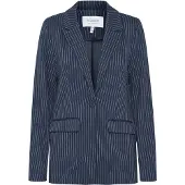 B.young Blusenblazer "Damen Blazer BYRIZETTA", Damen, Gr. 34, blau (copenhagen night mix), Obermaterial: 73% Polyester PES. 23% Viskose CV. 4% Elasthan EL., Blazer Blusenblazer