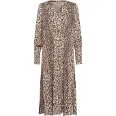 Culture Midikleid "Damen Kleid CUdana", Damen, Gr. L, N-Gr, beige (leopard), Obermaterial: 100% Viskose LENZING ECOVERO CV LenzEcov., Kleider Midikleid