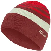 Jack Wolfskin - Kid's Stripy Knit Beanie - Mütze Gr 49-50 cm rot