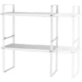 OEM Küchenschrankregal-Organizer, erweiterbar, stapelbares Design, weiß