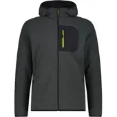 CMP Herren Fleecejacke schwarz Größe L Trekking Elastisch