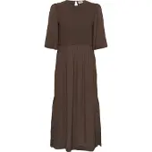 Saint tropez Midikleid SAINT TROPEZ "Damen Kleid ShaktiSZ", Damen, Gr. M, N-Gr, braun (chocolate braun), Obermaterial: 100% Viskose CV., Kleider Midikleid