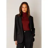 Base Level Jackenblazer "Yella" mit 1-Knopf-Verschluss und Viskose