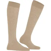 Falke Kniestrümpfe "Snow Glitter", Kinder, Gr. 35-38, beige (country (4380)), Obermaterial: 52% Schurwolle WV. 44% Polyamid PA. 4% Polyester PES., glatt, Socken Kniestrümpfe