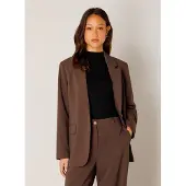 Base Level Jackenblazer "Yella" mit 1-Knopf-Verschluss und Viskose