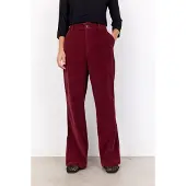 Soyaconcept Cordhose "SC-BINDI 19-C", Damen, Gr. 38, N-Gr, rot (dunkelrot), Cord, Obermaterial: 90% Polyester, 10% Polyacryl, unifarben, normal, Hosen Cordhose, Materialmix