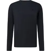 JOOP! Langarmshirt JOOP "Pino", Herren, Gr. L, dunkelblau, Single Jersey, Obermaterial: 100% Baumwolle, unifarben, normal, Rundhals, Shirts Langarmshirt, reine Baumwolle