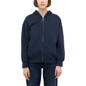 Mustang Sweatshirt "Damen Style Rochelle", Damen, Gr. L, blau (dunkelblau), 100% Baumwolle, relaxed fit normal, Sweatshirts Sweatshirt