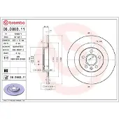 Brembo Bremsscheibe 08.D883.11, hinten, voll, hochkarbonisiert, 1 Stück
