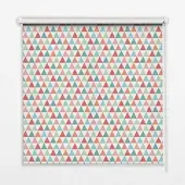 Tulup INNENROLLO - Fensterrollo - Rollo - 150x140 cm - Bunte Dreiecke