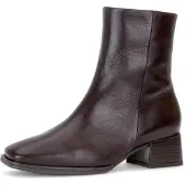 Gabor Stiefelette , Damen, Gr. 37,5, braun (dunkelweinrot), Nappaleder, unifarben, Schuhe Stiefelette, Blockabsatz, Basic-Stiefelette mit Innenreißverschluss, G-Weite
