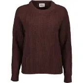 Blue Seven Strickpullover "Pullover", Damen, Gr. 36, braun (3941, burgund), 100% Polyester, normal, Rundhals, Pullover Strickpullover