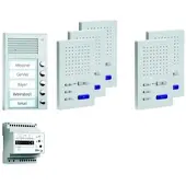 TCSS PPAF05-EN/02 audio:pack AP für 5 Wohneinheiten, mit Außenstation PAK 5 Klingeltasten + 5 x Freisprecher ISW3030 + Steuergerät BVS20 PPAF05EN02