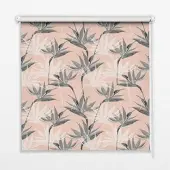 Tulup INNENROLLO - Fensterrollo - Rollo - 150x180 cm - Graue Blumen