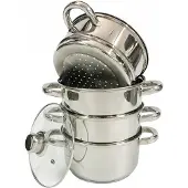 Elitehoff Dampfgar-Topf 5L Edelstahl Induktion 24cm