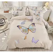 TEXTILOMANIE Baumwollbettwäsche BRICK BUTTERFLY creme