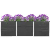 vidaXL Garten-Hochbeet 300x100x91 cm WPC Grau