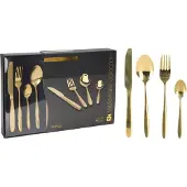 Eh Excellent Houseware Goldenes Besteckset für 6 Personen