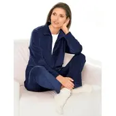 Comtessa Hausanzug , Damen, Gr. 48/50, blau (nachtblau), 80% Baumwolle, 20% Polyester, Homewear-Sets Hausanzug