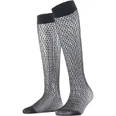 Falke x Kinga Mathe Net Damen Kniestrümpfe marine (6179) 35-38